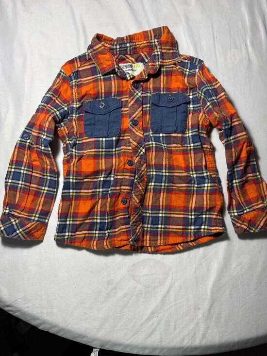 OshKosh B'gosh Other - OshKosh B'gosh Plaid Flannel Shirt - Orange and Blue